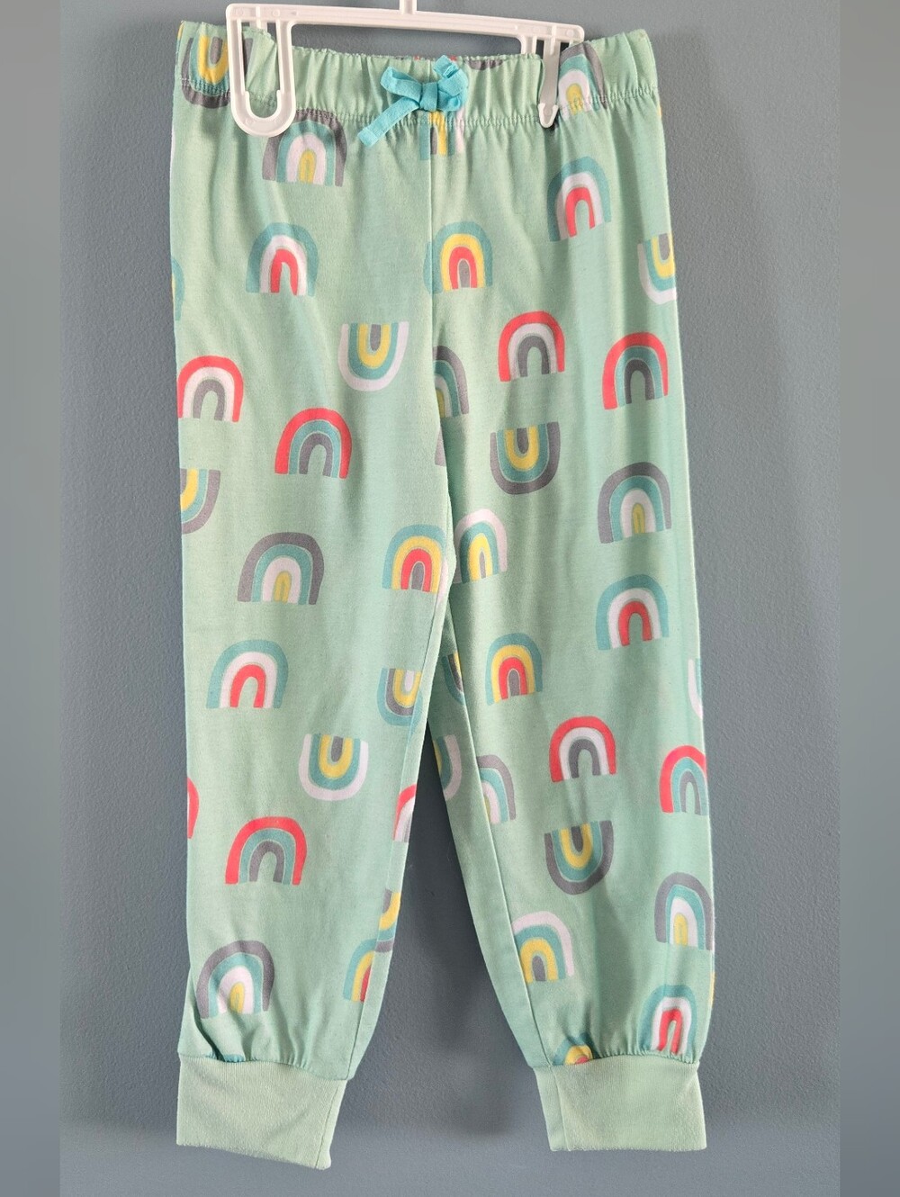 Eddie Bauer Mint Green Rainbow Print Kids Pajama Pants (Sm 5/6)